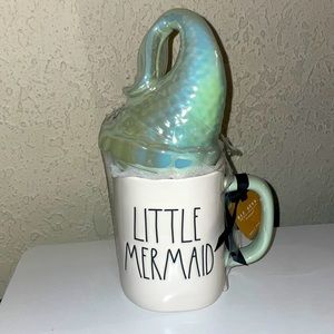 Rae Dunn Disney Princess LITTLE MERMAID MUG W LID NEW